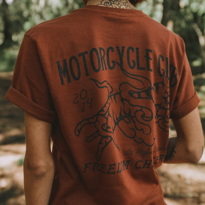 T- Shirt Motorcycle Club Terracota