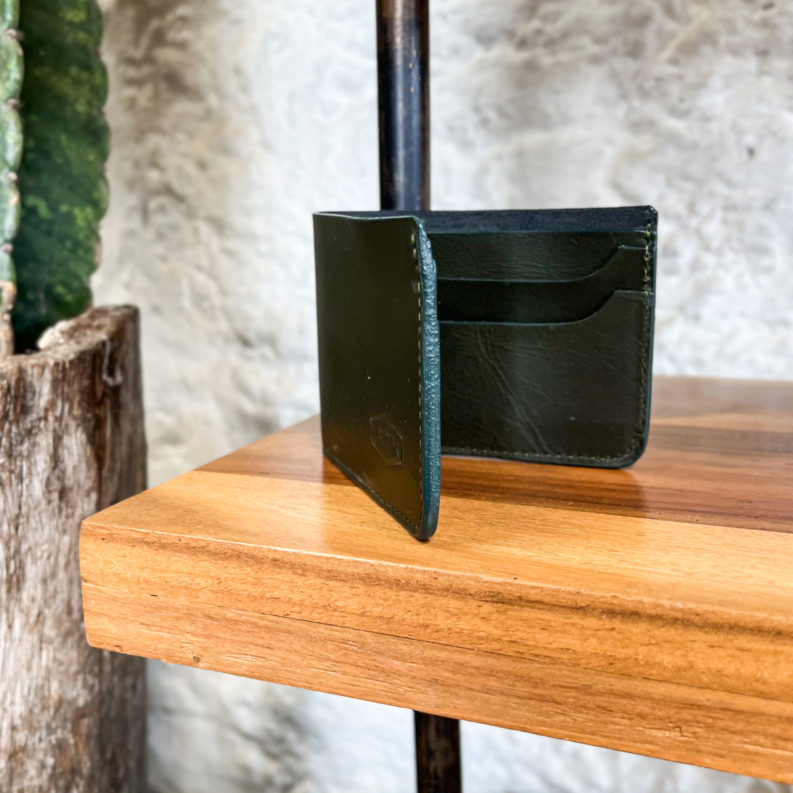 Billetera Cuero Verde