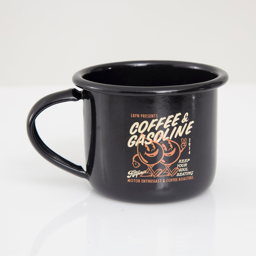 Mug en peltre Coffee & Gasoline