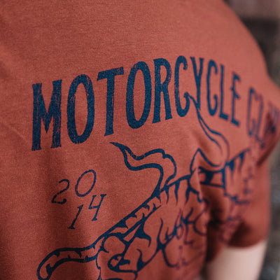 T- Shirt Motorcycle Club Terracotta